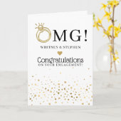 Moderne OMG! Gefeliciteerd met je Verloving Kaart (Gele Bloem)