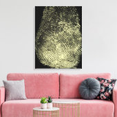 Moderne Omgekeerde Lus Vingerafdruk Canvas Afdruk (Insitu (Woonkamer))