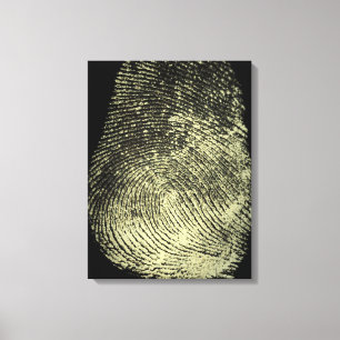 Moderne Omgekeerde Lus Vingerafdruk Canvas Afdruk