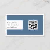 Moderne omgezette ruimte met logo- en QR-code Visitekaartje (Achterkant)