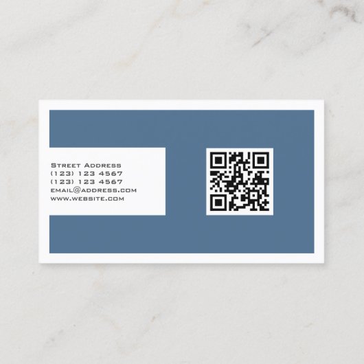 Moderne omgezette ruimte met logo- en QR-code Visitekaartje (Achterkant)