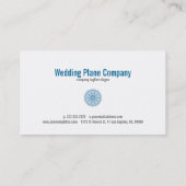 Moderne, omkeerbare witte en blauwe Lace-accenten Visitekaartje (Achterkant)