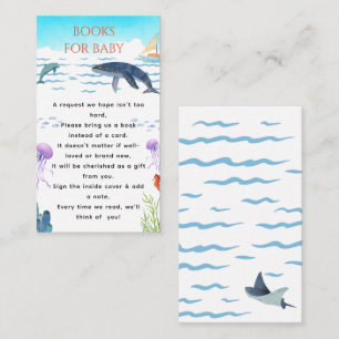 Moderne Onder de Zee Waterverf Baby Shower Informatiekaartje