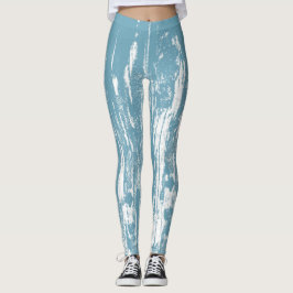 Moderne, onderdrukkende, Abstracte, blauwe kool Leggings