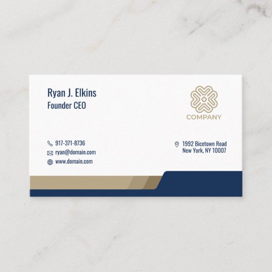 Moderne ondernemer, CEO & oprichter Visitekaartje (Voorkant)