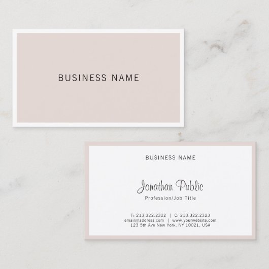 Moderne onderneming Elegant Cool Simple Firmblin Visitekaartje (Voorkant / Achterkant)