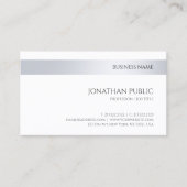 Moderne onderneming Elegant Silver Minimalistische Visitekaartje (Voorkant)