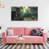 Moderne onderwater nieuws canvas afdruk (Insitu (Woonkamer))