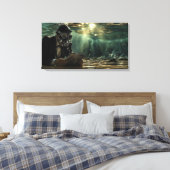 Moderne onderwater nieuws canvas afdruk (Insitu (Slaapkamer))