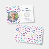 Moderne Onderwijzerslogo Educator Personeel Identi Badge (Voor- en achterkant)