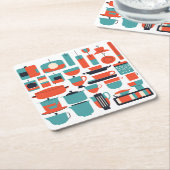 Moderne Onderzetters uit het midden van de eeuw (Schuin)