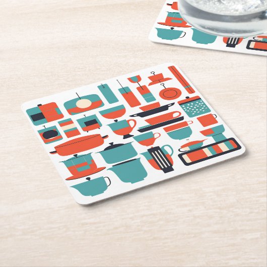 Moderne Onderzetters uit het midden van de eeuw (Schuin)