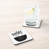 Moderne Onderzetters van Floral Black en White (Rechterzijde)
