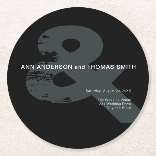 Moderne Onderzetters voor ampersand-weddenschap (Voorkant)