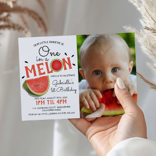 Moderne One in a Melon Foto Zomer Kinderverjaard Kaart
