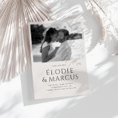 Moderne One Photo Bold Typography Bewaar de datum Kaart