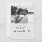 Moderne One Photo Bold Typography Bewaar de datum Kaart (Voorkant)