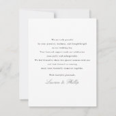 Moderne One Photo Wedding Dank u kaart (Achterkant)