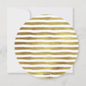 Moderne onechte folie gouden stippen foto ornament feestdagenkaart (Achterkant)