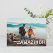 Moderne, ongelofelijke reis, met volledige openbar feestdagenkaart (Staand voorkant)