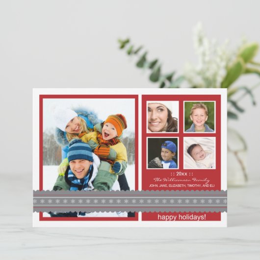 Moderne online videokaart voor aangepaste feestdag feestdagenkaart (Staand voorkant)