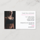 Moderne online virtuele persoonlijke trainer visitekaartje (Achterkant)