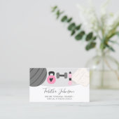 Moderne online virtuele persoonlijke trainer visitekaartje (Staand voorkant)