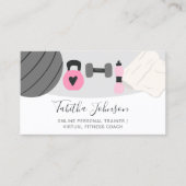 Moderne online virtuele persoonlijke trainer visitekaartje (Voorkant)