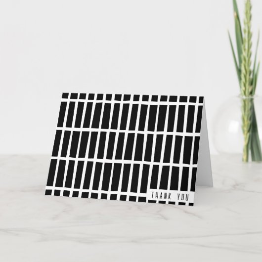 Moderne onregelmatige rechthoek dank u kaarten notitiekaartje (Voorkant)