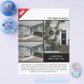 Moderne onroerend goed lijst 2-zijdige foto flyer (Enkel)