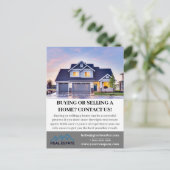 Moderne onroerend goed makelaar listing aangepaste briefkaart (Staand voorkant)