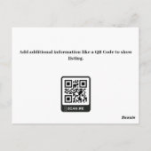 Moderne onroerend goed makelaar listing aangepaste briefkaart (Achterkant)