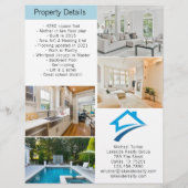 Moderne onroerend goed notering 2-zijdige flyer (Achterkant)