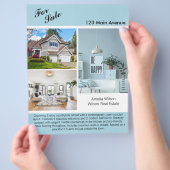 Moderne onroerend goed notering 2-zijdige flyer (Hand)