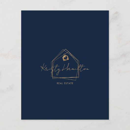 moderne onroerend goed professionele makelaar QR-c Flyer (Achterkant)