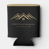 Moderne onroerend goed promotionele makelaar Logo Blikjeskoeler (Achterkant)