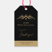 Moderne onroerend goed promotionele makelaar Logo Cadeaulabel (Voorkant)