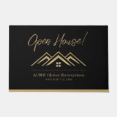 Moderne onroerend goed promotionele makelaar Logo Deurmat (Voorkant)