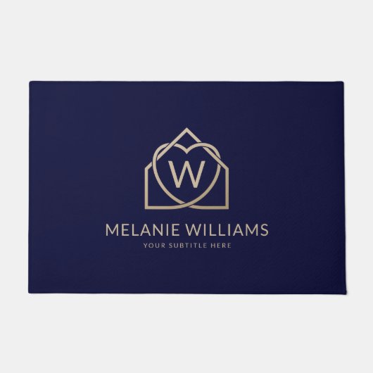 Moderne onroerend goed promotionele makelaar Logo Deurmat (Voorkant)