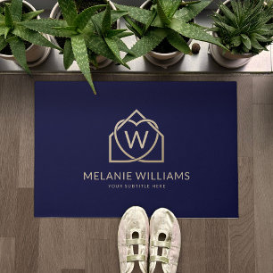 Moderne onroerend goed promotionele makelaar Logo Deurmat