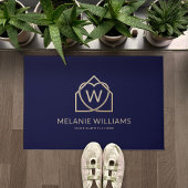 Moderne onroerend goed promotionele makelaar Logo Deurmat