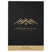 Moderne onroerend goed promotionele makelaar Logo Klembord (Achterkant)