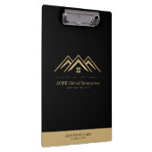 Moderne onroerend goed promotionele makelaar Logo Klembord (Rechts)