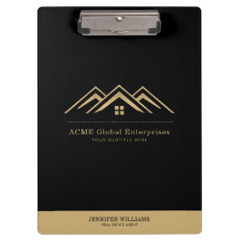 Moderne onroerend goed promotionele makelaar Logo Klembord