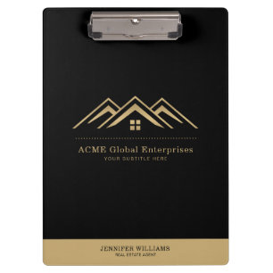 Moderne onroerend goed promotionele makelaar Logo Klembord