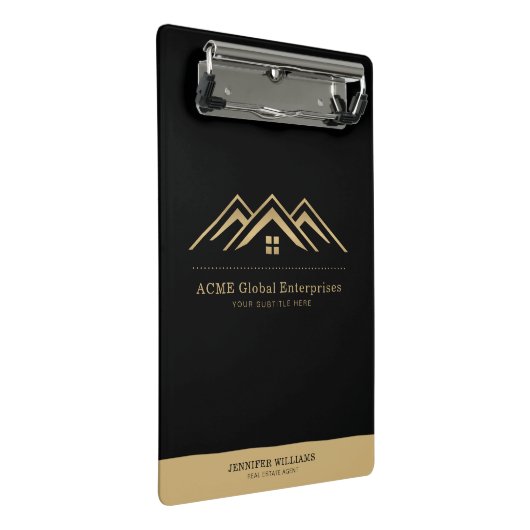 Moderne onroerend goed promotionele makelaar Logo Mini Klembord (Schuin)