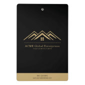 Moderne onroerend goed promotionele makelaar Logo Mini Klembord (Achterkant)