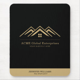 Moderne onroerend goed promotionele makelaar Logo Muismat