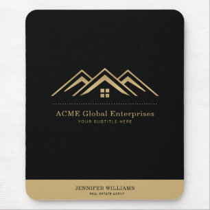 Moderne onroerend goed promotionele makelaar Logo Muismat