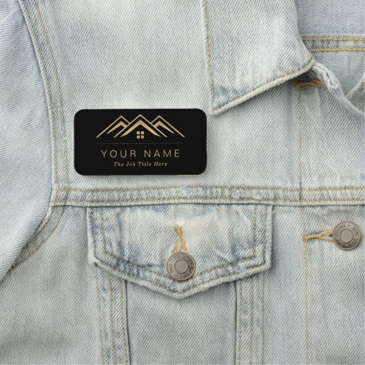 Moderne onroerend goed promotionele makelaar Logo Naamplaatje (In situ)